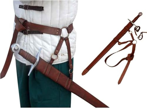Medeltida Bälte, Svärdhållare, Läderslida, Slida, Justerbart Midjebälteshölster För Riddare, Lönnmördare, Krigare, Pirat, Cosplay-tillbehör., Brown