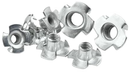 Dado a quattro artigli zincato, Dado a quattro griffe zincato M3 M4 M5 M6 M8 M10 a T for altoparlante con inserto cieco(10pcs,M12)
