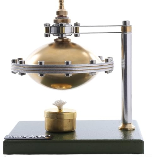 YobiLife Soucoupe volante alimentée par vapeur, modèle d'expérience scientifique du métal pour l'éducation physique et mécanique, utilise de l'eau et du carburant éthanol (12,9 x 8,9 x 13,9 cm)