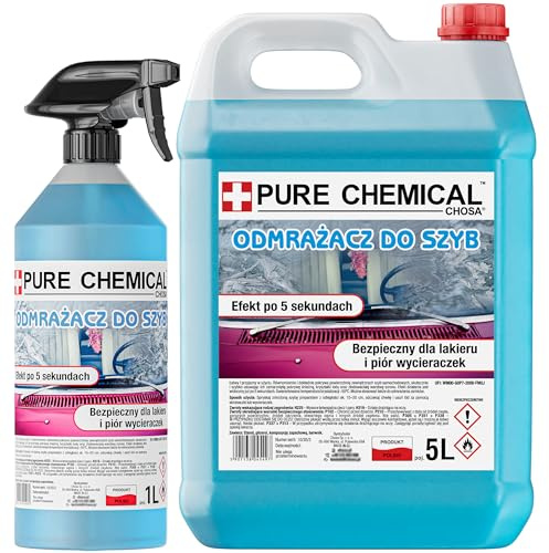 CHOSA Scheibenenteiser Spray Auto Set 5L + 1L | Eisfrei Spray für Autoscheiben, Anti Eis & Frost Spray mit Sprühkopf, Schnellwirkender Enteiser für klare Sicht