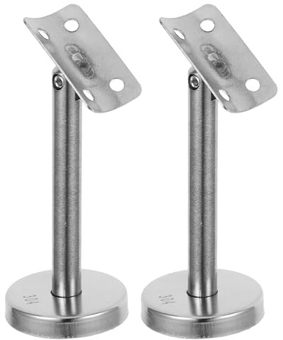 NUOBESTY Soporte de Pasamanos Recto de Acero Inoxidable para Montaje en Pared, 2piezas, Estructura Estable y Diseño Moderno para Barandillas de Escaleras