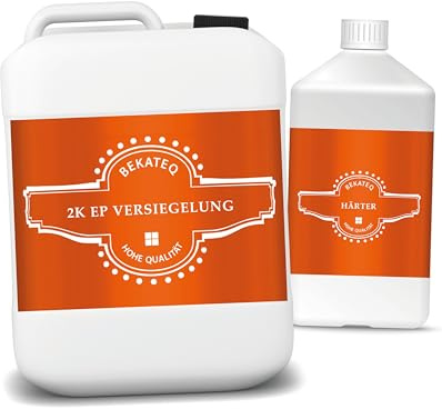 BEKATEQ Epoxidharz Versiegelung BK-400EP 4,5 kg 2K Bodenversiegelung strapazierfähig für außen & innen │ für Garagenboden, Werkstatt- & Industrieboden │ Flüssigkunststoff Gießharz