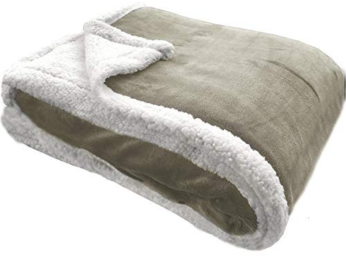 JEMIDI Kuscheldecke Sofa Decke 150x200 cm - Lammfell Optik Sherpa Sofaüberwurf - Sofadecke Couchdecke Tagesdecke - warm schwer - Wohndecke flauschig