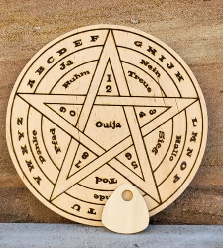 Witchboard Hexenbrett Ouija-Board Geisterbrett Wahrsagebrett in eigener Herstellung mit Brandmalerei 10 Modelle zur Auswahl