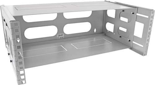 InLine 19 Rack zur Wandmontage, 4HE, 24-40cm Tiefe, mit Abdeckung, Grau