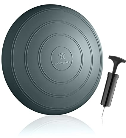 BODYMATE Balanskudde Komfort inkl pump 33 cm i diameter – balansdyna, sittkudde, stolsdyna – core, kondition, rehabilitering, koordination och ryggträning