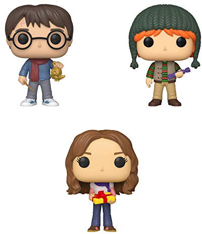 Funko Harry Potter: POP! Harry Potter Holiday Collector Set 1 - Harry Potter, Hermione Granger, Ron Weasley