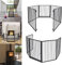 UISEBRT Barrière de Sécurité Enfant 305cm - Stable Pliable Barrière de Protection cheminée, Grille de Protection en 5 éléments, Noir