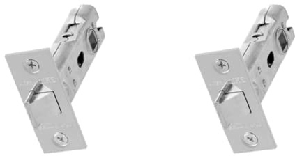 UAP 2 Sets 65mm Tubular Latch Square - Door Latches for Internal Doors Square Forend, Tubular Door Mortice Latch, Door Hardware (2 Pack, 65mm, Nickel Plated)