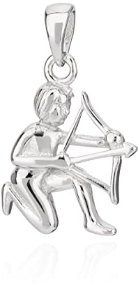 NKlaus Pendentif petit signe astrologique Sagittaire 925 argent 15x11mm Horoscope Zodiaque 11306