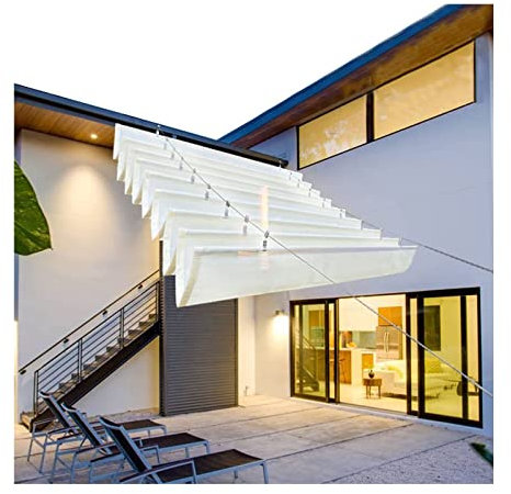 Toldo de vela de sombra de alambre deslizante for exteriores Toldo de onda de tienda de repuesto de pérgola, Toldos Toldo de pérgola retráctil, personalizable ( Size : W1.1*L5m/W3.60*L16.41ft )