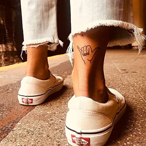 Inkster® Hang Loose Tattoo | Temporäres Tattoo mit EU-Kosmetikzertifizierung | wasserfest + vegan | revolutionäres 2-Wochen-Tattoo | Fake Tattoos und Klebetattoos für Erwachsene