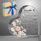 ORIGACH Rose and Butterfly Remember Me Heart Memorial Gift Acrylic Sympathy Condolence Gift Remembrance Gift for Loss of Loved One Funeral Graveside Centerpieces 10x10cm