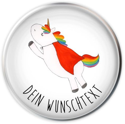 Mr. & Mrs. Panda Abfluss Stopfen Einhorn Super - Personalisierte Geschenke, Selbst Gestalten, Einhörner, Superheld, Stöpsel Waschbecken, Wunschtext, Held, Freundin, Geschenk, Personalisierung, Unicorn