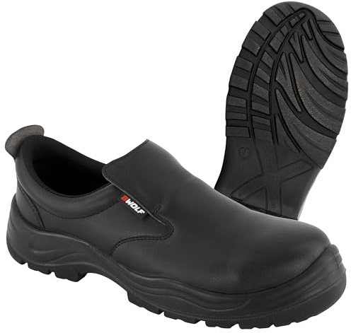 BWOLF ASTRAL S2 SRC Chaussures de travail pour hommes et femmes - Chaussures de cuisine pour hommes / femmes - Imperméables, résistantes aux huiles, antidérapantes avec semelles respirantes, noir, 40