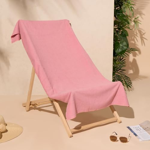 Brentfords Mikrofaser Strandtuch Altrosa, Badehandtücher für Erwachsene, superschnell trocknendes Handtuch, Pool, Fitnessstudio, Sommer, Strand, Urlaub, Essentials, Reisehandtücher, 71 cm x 152 cm