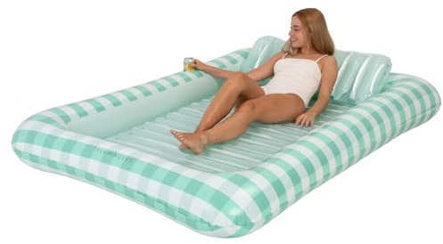 Flamingueo Colchoneta Piscina - Flotadores Piscina, Colchoneta Playa, Hinchables para Piscina, Flotador Gigante, Piscina Hinchable (205 x 140 x 25 cm)