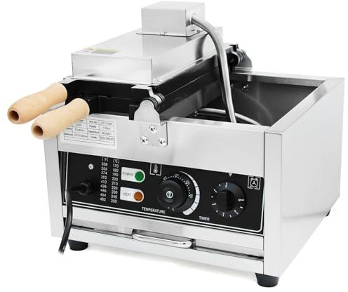 Edelstahl Elektrisch Waffelbissen Bubble Waffle Maker Waffelmaschine Commercial Electric Ball Machine Nonstick Kommerzielle Antihaft-Pfanne Für Bäckereien Restaurants Kioske Kantinen Usw 1500W