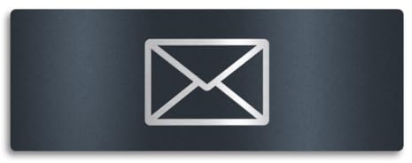 Metzler Plaque en acier inoxydable avec symbole de lettre pour boîtes à colis - Marquage de boîte à colis - Anthracite RAL 7016
