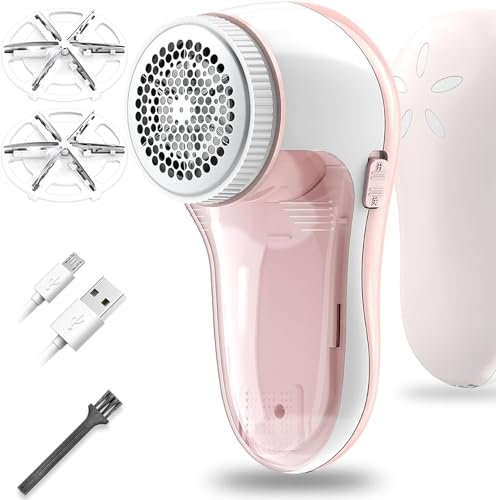 Levapelucchi Elettrico, Rimuovi Pelucchi Elettrico,Leva Pelucchi Elettronico per Vestiti, Rimuovi Pelucchi con Ricarica USB, Rasoio per Maglioni con 2 Testine di Ricambio per Tessuti per vestiti