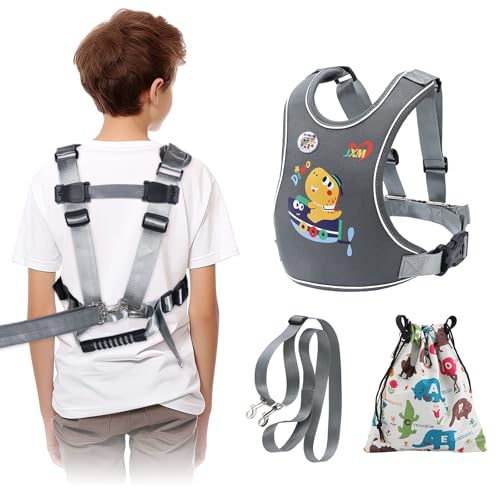 JXM Ny säkerhetssele för äldre barn (6–12 år) med autism och speciella behov TDA/te, väst för tonåringar och ungdomar, promenadsele med grepphandtag och medvetenhet