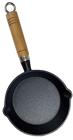 Cabilock Mini Sartén De Hierro Fundido Con Tapa Para Freír Herramienta Para Trabajar En Una Sartén Portátil