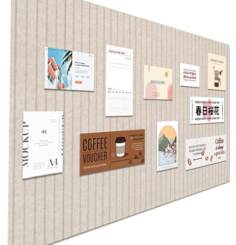 Large Felt Wall Tiles Cork Boards for Office, 90x60CM Felt Bulletin Board Photos Boards Pin Board for Walls Home Decor Photos Memos, Noise Reduction Boards(Dark Camel, 6-Pack, UK)