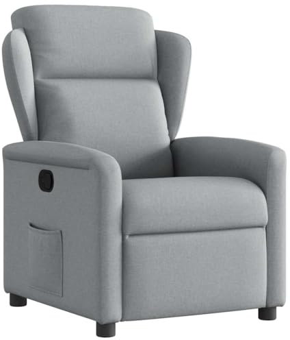 Xichuzi Relaxsessel Hellgrau Stoff, Fernsehsessel, Kinosessel, Lesesessel, Tv Sessel, Ohrensessel, Armsessel, Seselstuhl Wohnzimmer - 4015576