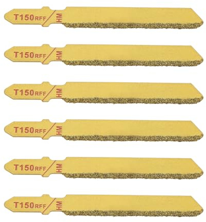 Briny River T150RFF T-Klingen, Länge 76 mm, Zahnlänge 54 mm, Körnung 50, Hartmetall-Klingen, Hartmetallbestückte Klingen zum Schneiden von Granit, Marmor, 6 Stück
