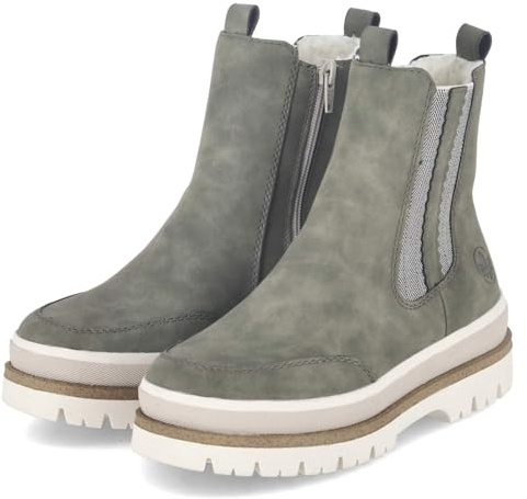 Rieker Y6271-54 Schlupfstiefel Kunstleder Damen in grün - Gr. 39