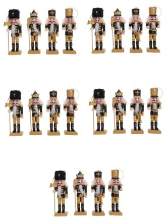 Zerodeko 5 Set Schiaccianoci Arredamento Esterno Regali Di Natale Lumini Decorazioni Scrivania Decorazioni Cameretta Bomboniere Natalizie Decorazioni Per Feste Di Natale Di Legno 4 Pezzi*5