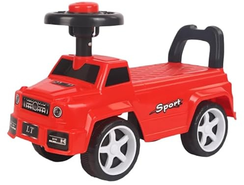 Homewell Kinder Rutschauto mit Hupe, Kinderquad ab 1 Jahr, Kinderauto für Jungen und Mädchen, 48 * 22 * 34 cm, Schwarz/Weiß/Grau/Rot (Rot)