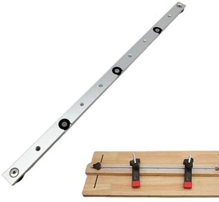 Barra de Inglete para Sierra de Mesa - Correderas Para Ranuras De Inglete,Herramientas De Aleacion De Aluminio 450 Mm Para Plantillas Y Accesorios En Proyectos De Carpinteria Con Pista De Ranura En T
