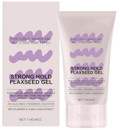 HAMKU Strong Holdflaxseed Gel,Extra Starkes Scrunch-Gel Für Definierte Locken,Langanhaltender Halt & Natürlicher Glanz,Curly Method Geeignet