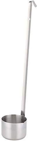 Weinschöpflöffel aus 304 Edelstahl, 250ml Biergießkelle mit Langem Griff, Weinbehälterlöffel mit Haken für Küche, Zuhause, Öl, Essig, Soße (250ml)