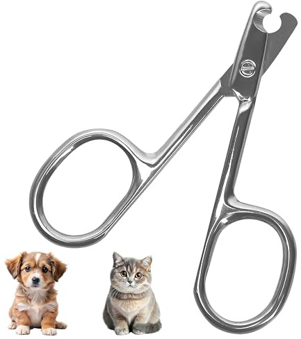 Dog Cat Nail Cutter 3.2'' Pet Nail Trimmer Scissors for Small Animals, Sharp Blades, German Stainless Steel Trimming Claw Clipper, Heavy Duty Large Finger Hole, Easy Grip for Kitten, Puppy Hamster