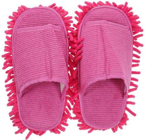 OUNONA Pantuflas Perezosas De Punta Abierta Para Limpiar De Color Rojo Talla Única Para Usar Casa Frega El Suelo