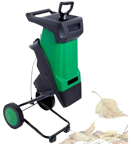XygZythror Trituradora Eléctrica de Hojas de 2400W, Biotrituradora Eléctrica, Trituradora De JardíN, Herramientas de jardinería, Ideal para Jardines Green