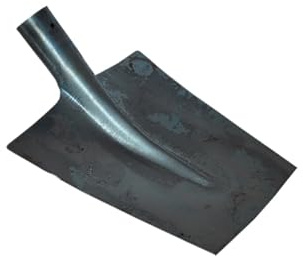 Badile Punta Quadra In Acciaio Di Alta Qualità. Rinforzato. Punta Quadra. Dimensioni Cm. 25,5X24,5.