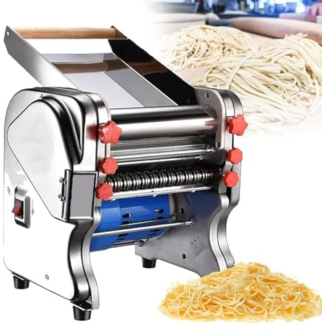 MáQuina Espaguetis Spaghetti EléCtrica Para Hacer Pasta, Pasta Fresca Maquina Para Hacer Pasta Acero Inoxidable, Multifuncional Utensilio De Cocina Para Fideos, Dumplings Y Espaguetis(FKM180)