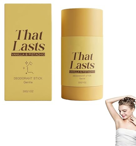 Deodorante roll-on senza alluminio con acido cogico e curcuma, trattamento schiarente per le ascelle con profumo naturale di vaniglia e pistacchio (1pcs)