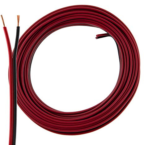 Lautsprecherkabel 2x0,75mm2 - 10m - rot-schwarz - CCA - Audiokabel - Boxenkabel
