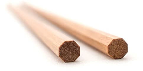 Marunao Japanische Essstäbchen Kanso Ironwood, Oktogonal, Helles Braun, Eisenbaumholz, 220 mm, 8 Flächen, Handwäsche