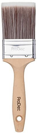 ProDec Premier Pinceau Professionnel, Fibres synthétiques pour Une Finition Lisse avec Les émulsions, peintures Brillantes et satinées sur Murs, plafonds, Bois et métal, 63 mm