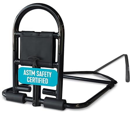 Stander Prime Bed Handle, Bariatric Safety Bar for Adults, Seniors, and Elderly, Removable Guardrail and Stand Assist, Fits Most King, Queen, Full, and Twin Beds, ASTM Safety Approved Bedrail