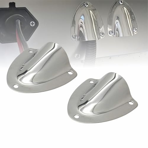 Marine Boot Draht Kabel Loch Ventilator Abdeckung Muschel Shell Vent Edelstahl S Größe: 3,8 x 3,5 cm, L Größe: 5,4 x 6,5 cm optional