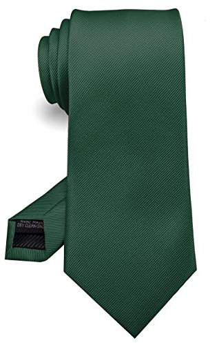 JEMYGINS Vert Foncé Cravate Cousue Main pour Homme - Travail, Fête(12),Vert Foncé,M