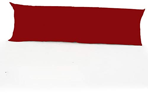 clicktostyle Easy Care Bolster 3ft (91 cm x 50 cm) Long Polycotton Pillow Case Only 20 Colours Available (Red)