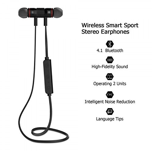 New Xt-6 Metal Bluetooth Earphone Sports Magnetic Wireless in-Ear Earbuds Handsfree with Mic