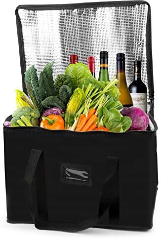 Beautyshow 40L Kühltasche Groß Einkaufstasche Thermotasche Dauerhaft Isoliertasche Picknicktasche Faltbar Gefriertasche Tiefkühltasche für Strand/Picknick/Camping/BBQ/Outdoor/Reisen/Einkauf